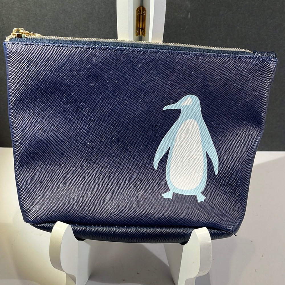 Dabney Lee make up bag, cosmetic pouch, navy, penguin